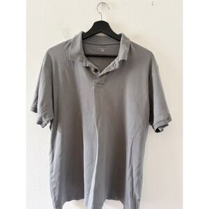 Morelli Milano Men's Polo Shirt Gray Short Sleeve Size XL Extra Large Casual